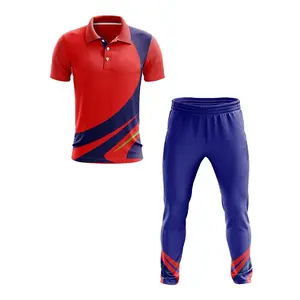 Jersey kustom kriket pakaian kaus sublimasi kaos kriket desain kaus olahraga kualitas tinggi