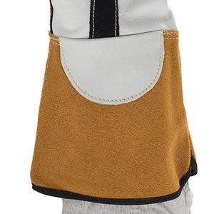 ถุงมือเชื่อมเกรดพรีเมี่ยม16นิ้วถุงมือหนังวัวแยกเม็ดกันน้ำทนทานต่อความร้อนสำหรับ - Product Image 6