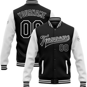 Chaqueta universitaria elegante personalizada con cuello alto bordado logotipo del equipo opción de impresión por sublimación de nombre disponible para un aspecto deportivo - Product Image 1
