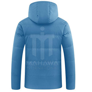 Men's Stylish Winter <b>Bubble</b> Jacket Long Sleeve Stand Collar Front Logo Quick Dry Breathable Nylon/Polyester Material - Product Image 2