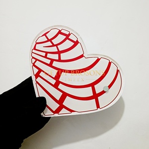 Nouvelles tuiles acryliques multifonctions en forme de cœur avec support magnétique pour pinces à extensions de cils, formes personnalisées, outils de beauté - Product Image 1