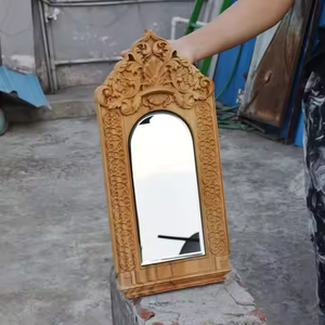 กรอบกระจกทำจากไม้ทำมือตกแต่งวินเทจติดผนังกระจกแต่งหน้าไม้แต่งหน้าตกแต่งโดย azora Industries - Product Image 2