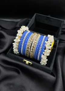 New Stylish <b>Women's</b> Jewelry Collection Wedding Wear Bangles With Hanging Jhumka Metal Bangle <b>Bracelet</b> Ladies Kada Kungan Sets - Product Image 4