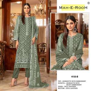 Traje paquistaní duradero y elegante con exquisito bordado a mano, ideal para uso diario y ocasiones especiales al mejor precio - Product Image 3