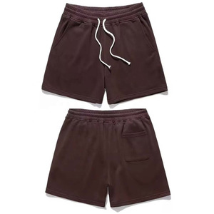 2025 pantalones cortos de gimnasio para correr de cintura media para hombre 100% algodón French Terry transpirables y cómodos para Fitness correr y sudor corto - Product Image 2