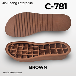 Jin Hoong <b>Women's</b> Durable Anti-Slip PVC C-781 Brown Outsole <b>Water</b>-Resistant <b>Shoes</b> 36mm Thick Slippers - Product Image 2