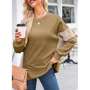 Best Price Luxury Long Sleeve Neck Shoulder Slope Solid Comfortable Oversized <b>Women's</b> Cotton Fleece Quick-Drying Winter - Product Image 2