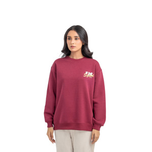 Nouveau Logo personnalisé avant imprimé hiver femmes sweat à manches longues coupe régulière col rond 100% coton séchage rapide - Product Image 1