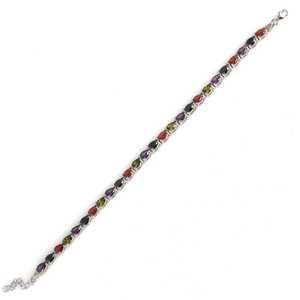 925 Sterling Silver Teardrop Colored Stone Waterway <b>Beaded</b> <b>Bracelet</b> Fashion Small <b>Bracelet</b> - Product Image 3