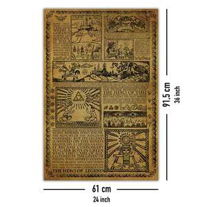 Póster de The Legend of Zelda: Historia del Héroe, con Marco Negro, Material de Papel para Decoración de Pared - Product Image 4