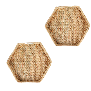 Joli Style ustensiles de cuisine naturels jacinthe d'eau plateau de service artisanat jacinthe d'eau plateau décor à la maison en gros du Vietnam - Product Image 3