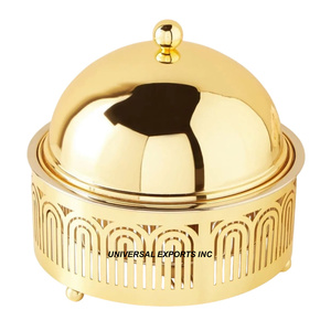 Stainless Steel <b>Food</b> <b>Warmer</b> Hotel And Restaurant Supplies Casserole Round Shape Dinnerware Metal Hotpot - Product Image 4