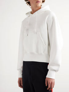 Sudadera con capucha de algodón ligero de nuevo diseño con estampado pequeño Sudadera con capucha blanca básica para uso diario Sudadera con capucha blanca con logotipo frontal - Product Image 3
