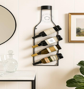 Estante de Piso Geométrico con Diseño de Panal Dorado. Soporte para botellas de vino de metal resistente. Compra a precio de mayorista. - Product Image 4