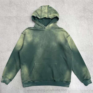 Sudadera con capucha desgastada de lavado Vintage para hombre personalizada 100% algodón temporada de invierno - Product Image 1