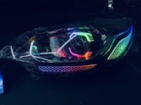 Nouvel ensemble de phares LED pour KIA RIO 2012, contrôle de la couleur WRGB par application, kit d'éclairage automobile, plug and play, phares avant