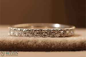 Femmes Unique 0.78 TCW forme ronde Moissanite diamant pavé ensemble bande de mariage pour les femmes bijoux exclusifs cadeau pour elle - Product Image 2