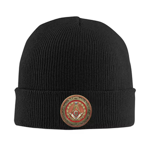 Gorros de Punto Personalizados con Logotipo de Calavera Masónica, Transpirables, Impermeables, de Color Personalizado, para las 4 Estaciones, Unisex, Cálidos para el Invierno, para Adultos - Product Image 3