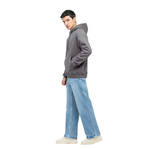 Sudadera con capucha holgada de gran tamaño de algodón pesado Sudadera con capucha informal elegante sin cremallera Sudadera con capucha de manga larga - Product Image 4