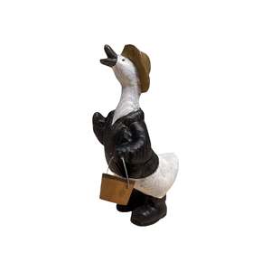 Statua di anatra in legno intagliata a mano YEEYAYA decorazione per la casa scultura e statuette animali da fattoria camera arredamento - Product Image 2