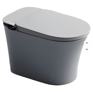 WC mural gris avec douchette hygiénique postérieure entièrement réglable, pression d'eau personnalisable, certifié US CUPC ETL WaterMark - Product Image 3