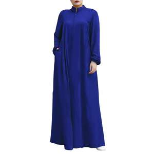 Nouvelle arrivée 2026, abaya pour femmes sur mesure, taille personnalisée, manches longues, fermeture éclair sur le devant, robe de prière, abayas pour femmes avec poches - Product Image 5