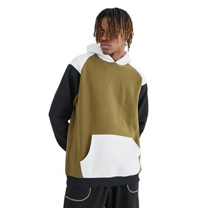 Sudaderas con capucha ajustadas cálidas de invierno para hombre, diseño de panel multicolor, ropa informal de moda más vendida, 100% algodón, venta al por mayor - Product Image 2