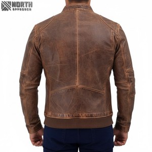Nouveau style vestes en cuir chaudes d'hiver pour hommes veste à manches longues confortable et élégante de haute qualité personnalisée de couleur bleue pour hommes - Product Image 2