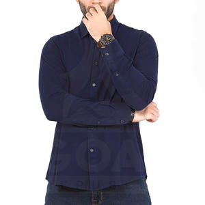 Wholesale Price Spring Casual <b>Shirts</b> Luxury New Stylish Men <b>Button</b> Long Sleeve Slim Fit Latest Design <b>Button</b> Polyester/Cotton - Product Image 5