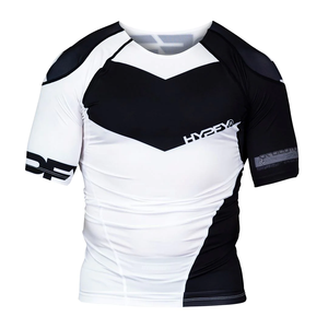 Oem Custom Logo Spandex/Polyester Fabric 180g UPF 50 Solid Color Long Sleeve MMA <b>Men</b> <b>Rash</b> <b>Guard</b> Latest Design - Product Image 2