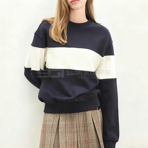 Nouveauté : Sweat-shirt oversize pour femme, col rond, épaules tombantes, impression personnalisée sur le devant, style streetwear, OEM - Product Image 1