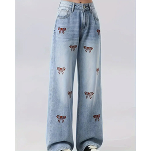 Pantalon en jean pour femme, vente chaude, pantalon en jean pour femme de haute qualité, jean skinny à fleurs brodées, jean brodé pour femme - Product Image 5