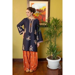 Conjunto de Dos Piezas de Salwar Kameez de Algodón EMB ZETRO FARSHI VOL II - Product Image 5