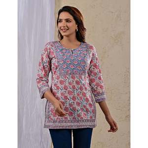 Blusa de Algodón con Estampado Floral Blanco y Rosa para Mujer, Elegante Blusa Larga de Popelina de Seda Bordada, Tallas XS-XL para Primavera y Otoño - Product Image 4