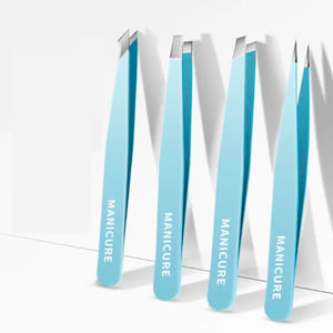 Gran oferta, juego de pinzas para cejas de acero inoxidable azul puntiagudo (1/2/4 uds), herramientas de belleza para maquillaje de cejas, cejas puntiagudas - Product Image 2