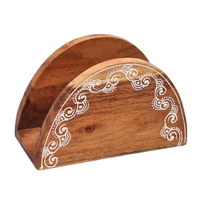Porte-serviettes en bois d'olivier fabriqué à la main en gros élégant porte-mouchoirs en bois pour accessoire de cuisine à manger au prix le moins cher - Product Image 3
