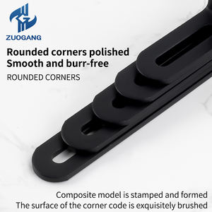 Brace angolare regolabile a forma di L con fessura in acciaio metallico con staffe ad angolo retto per custodia per PC e mobili di fissaggio - Product Image 2