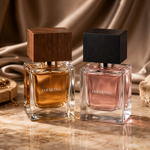 Botella de Perfume Cuadrada de Vidrio de 50 ml, Estilo Nórdico Minimalista, con Tapa de Madera, Envase de Lujo para Fragancias Orgánicas, Marca Propia, OEM, ODM - Product Image 3