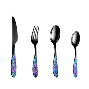 Cubiertos al por mayor de acero inoxidable pulido en oro de alta calidad, juego de cubiertos de Metal PARA CENA Buffet Hotel para compradores de todo el mundo - Product Image 6