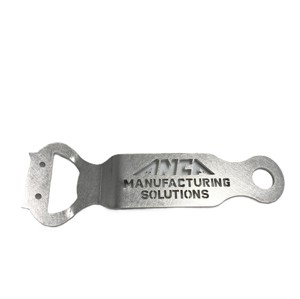 Abridor de Botellas Portátil Ecológico de Acero Inoxidable de Grado Industrial Moderno y Resistente con Logotipo Personalizado - Product Image 1