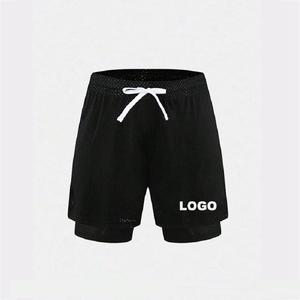 NEW OEM Custom Blank Polyester Workout Running Athletic <b>Sweat</b> Gym Basketball Double Layer Mesh <b>Shorts</b> for Men - Product Image 1