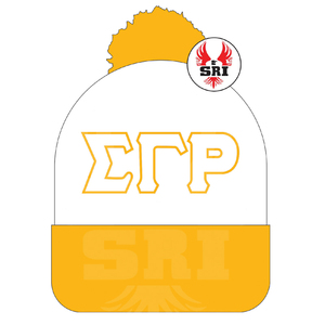 Personnalisé Sigma Gamma Rho Sororité Brodé Deux Tons Satin Doublé Acrylique Bonnet Toboggan Chapeau Casquette D'hiver Attirail Grec - Product Image 1
