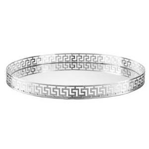 Bandeja de Metal Dorada Contemporánea Decorativa de Metal Artesanal, Pieza Decorativa PARA EL Estilo del Hogar para Interiores del Hogar - Product Image 2