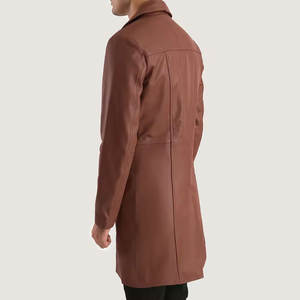 Eco Friendly 2025 Color personalizado hombres moda abrigo de cuero Venta caliente mejor moda abrigo de cuero puro para los hombres - Product Image 5