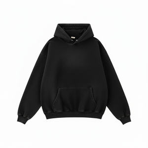 Sudadera con Capucha Extra Grande de Invierno Personalizada, Lavada al Ácido, 100% Algodón, Gruesa, 450 g/m², Felpa, Estilo Urbano Vintage, Unisex para Hombre - Product Image 1