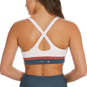 Ensemble soutien-gorge de sport et leggings pour femmes, taille élastique personnalisée, vêtements de yoga fitness, motif uni, grande taille, logo avant - Product Image 4