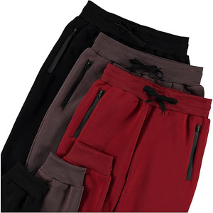 Pantalon de sport pour homme en coton molletonné avec cordon de serrage à la taille, tissu extensible, logo personnalisé disponible, vêtements de sport légers et décontractés - Product Image 6