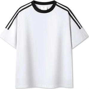 เสื้อยืดคอกลมคอกลมพร้อมไหล่แห้งเร็วระบายอากาศได้ดีพิมพ์ลายผ้าถักใช้ได้ทั้งชายและหญิง - Product Image 2