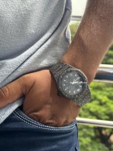 นาฬิกาสปอร์ตผู้ชาย VVS1 มอยส์ซาไนต์ แบล็คไดมอนด์ หรูหรา สายสแตนเลส หน้าปัดขนาด 41 มม. คอลเลคชั่นฮิปฮอป - Product Image 2