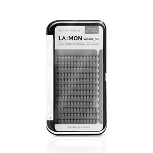 LAMON <b>Lash</b> Monster <b>Volume</b> <b>Lash</b> Invisible Band Style 3D 5D Lightnes Machine Made 0.07MM Thickness Fancy Eyelash Makeup - Product Image 3